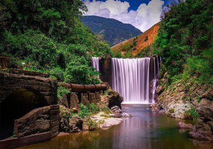 Fototapete - Reggae Wasserfälle Tropische Naturlandschaft
