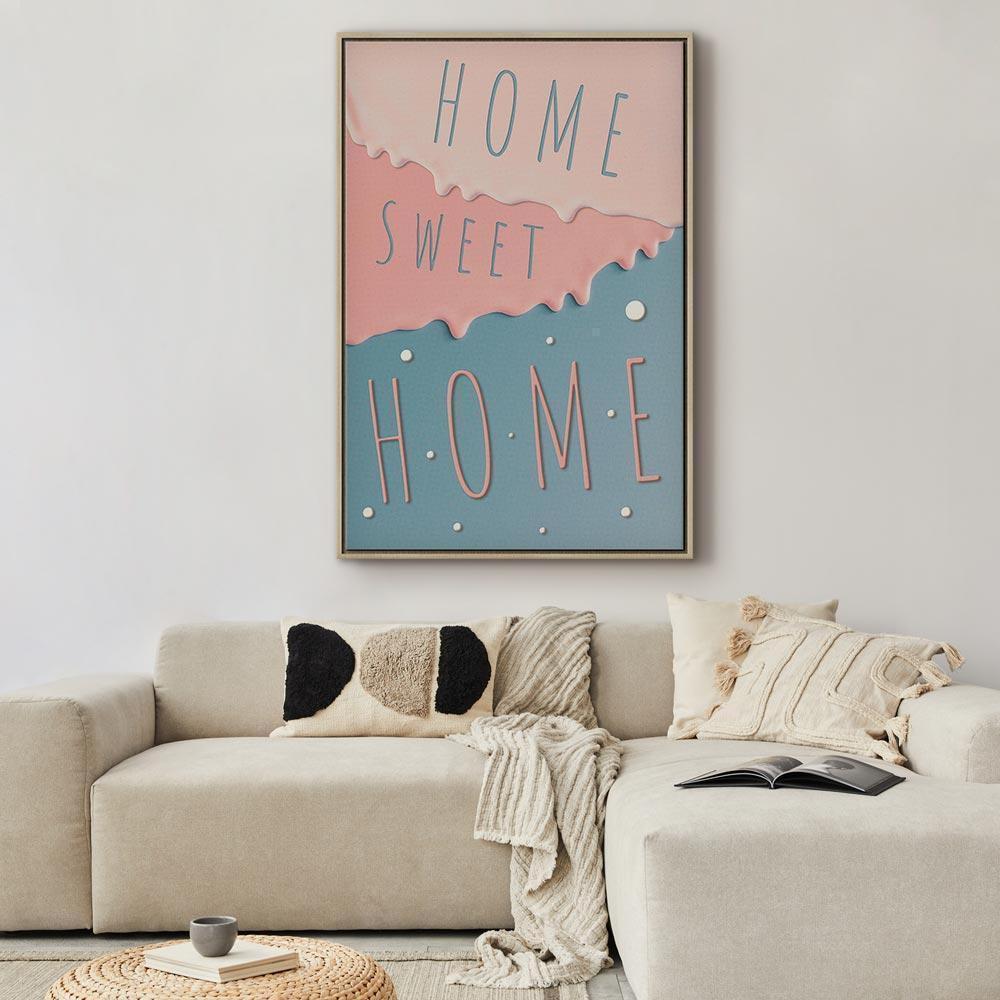 Leinwandbild - Inscriptions: Home Sweet Home (1 Part) Vertical