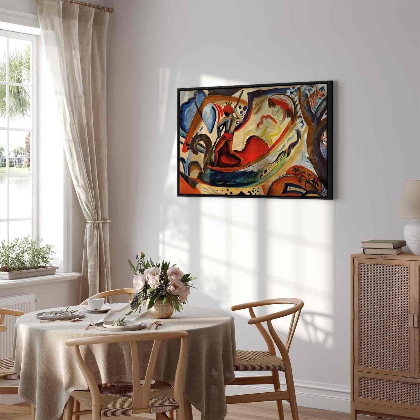 Leinwandbild - August Macke – Nackte Mädchen in der Barke