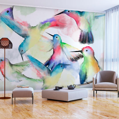 Fototapete - Watercolor Birds Artgeist