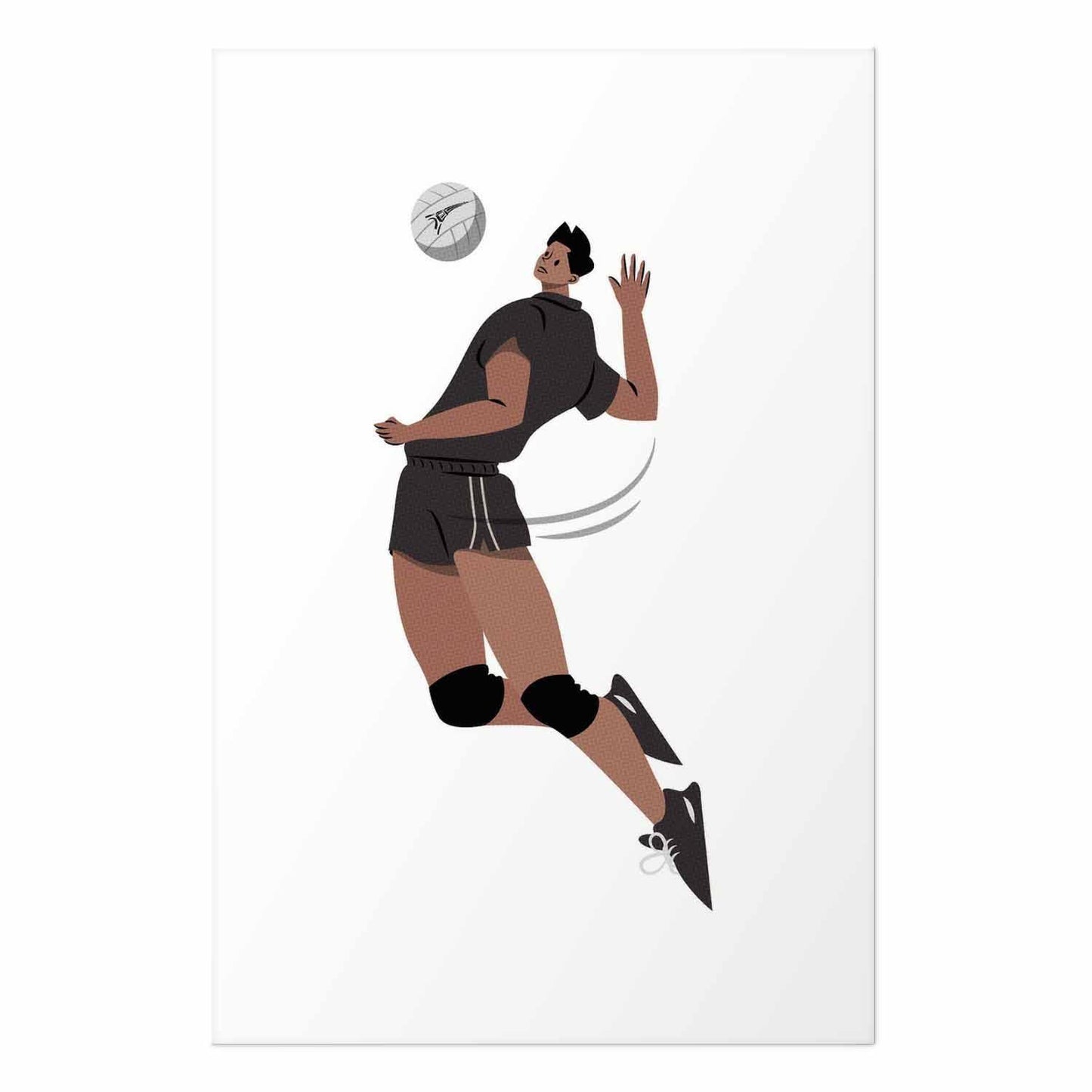 Poster - Volleyball Player on a Light Background - Illustration