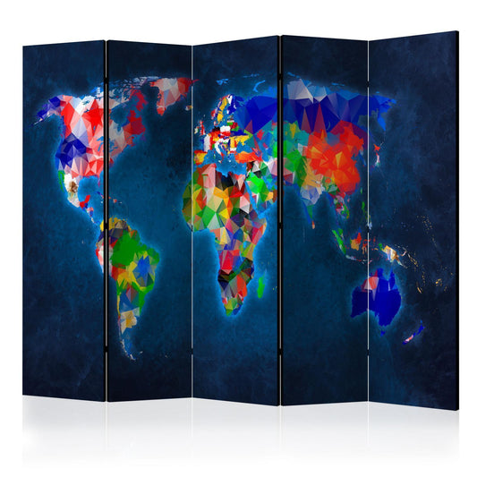 Paravent - Colorful map Artgeist