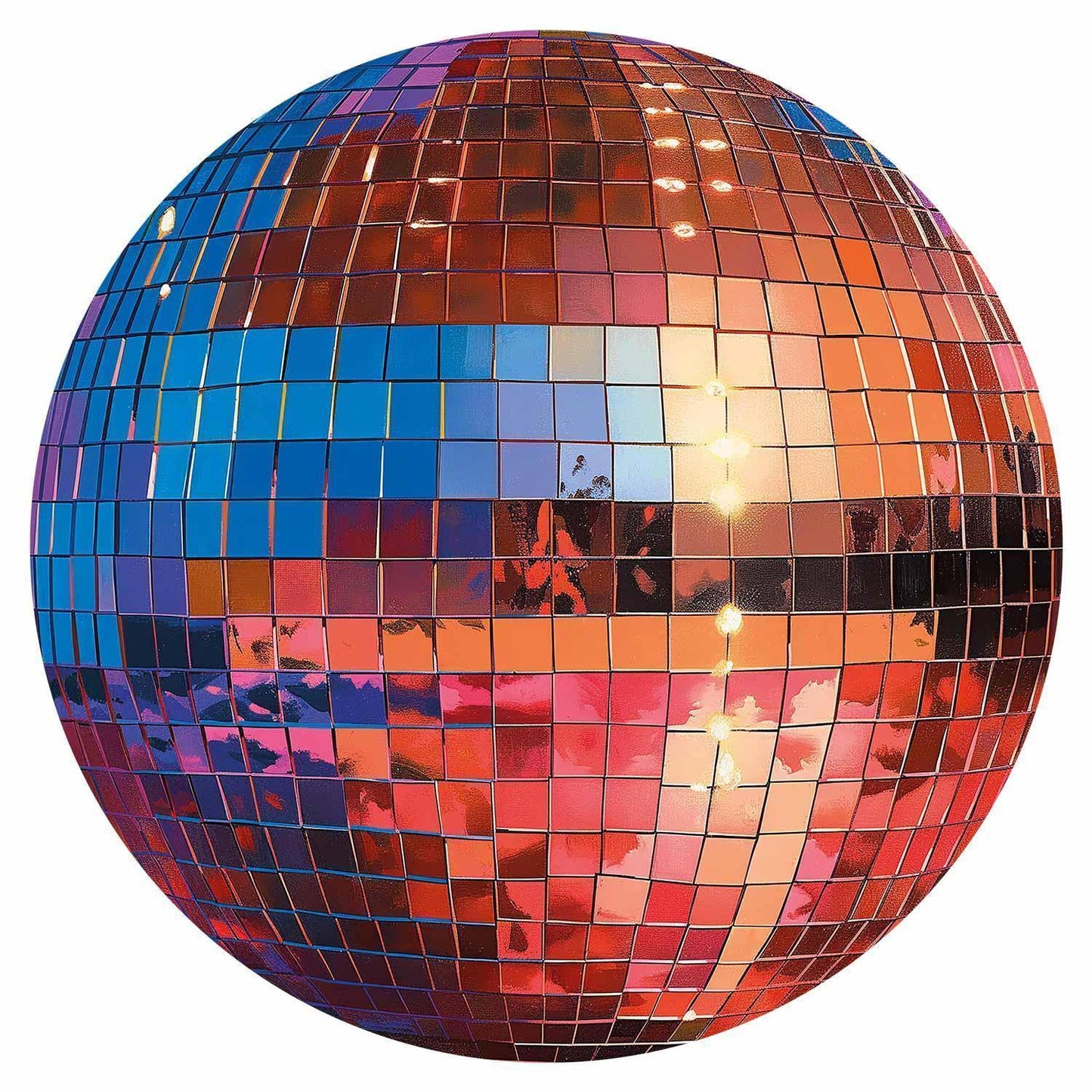 Runde Fototapete - Old gold disco ball