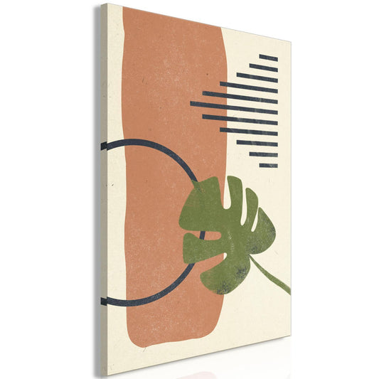 Leinwandbild Geometrie der Natur – Modernes Bild in Beige und Braun