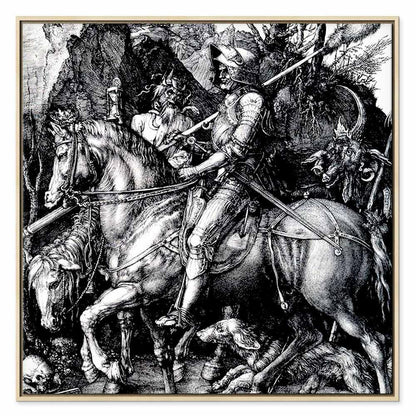 Leinwandbild - Albrecht Dürer – Knight, Death and the Devil