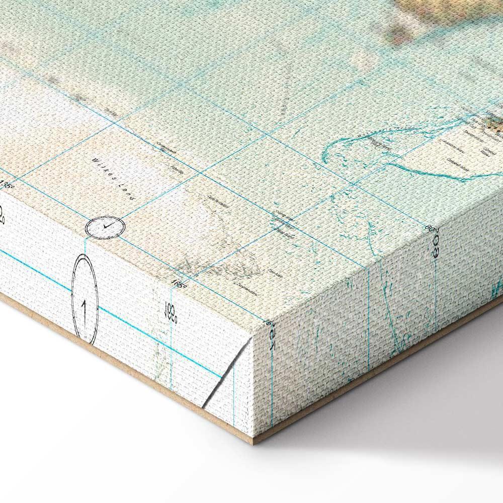 Leinwandbild - World Map: Beautiful World