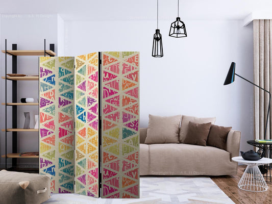 Paravent - Letters nad Triangles Artgeist