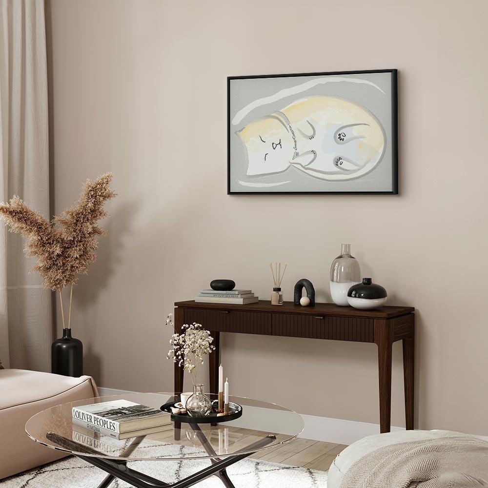 Leinwandbild - Sleepy Kitty (1 Part) Vertical