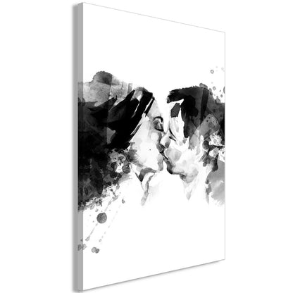 Leinwandbild – Spontaner Kuss (1-teilig, Hochformat)