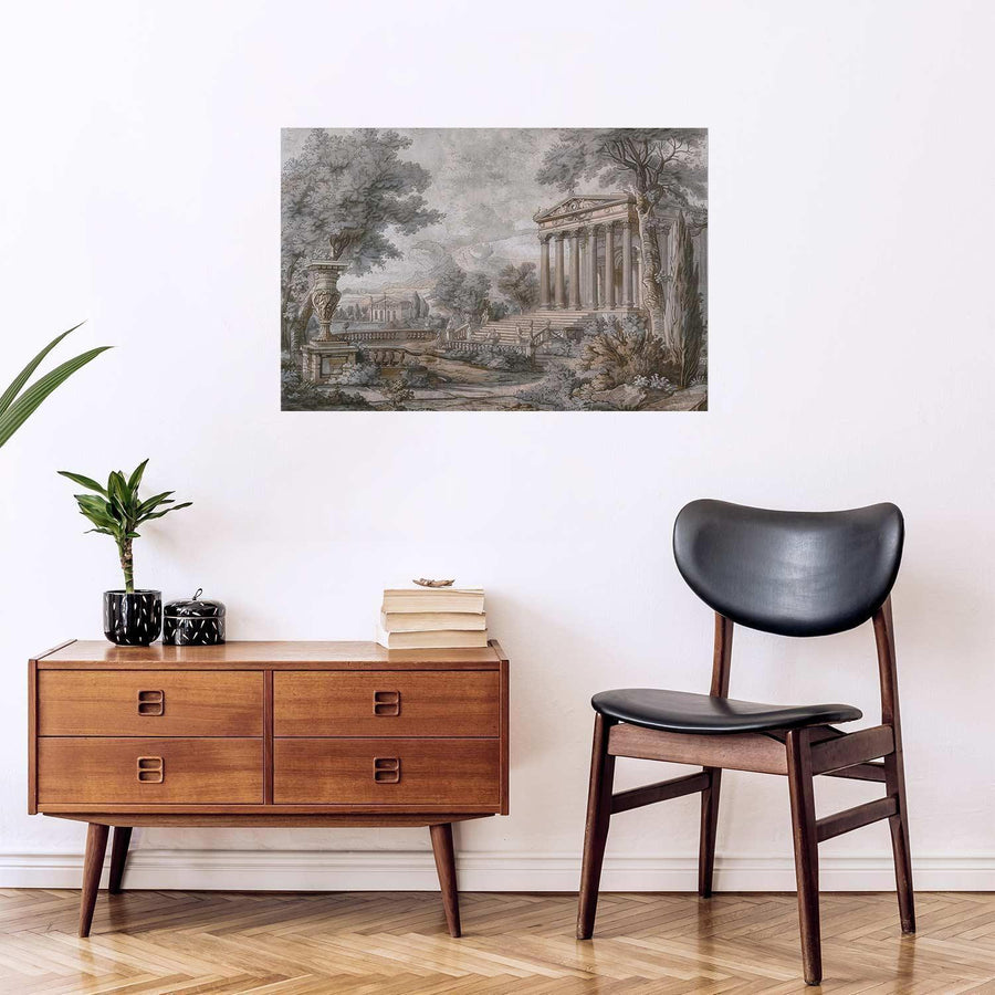 Wand Deko Bild „Griechischer Tempel auf dem Hügel“ Antike Architektur