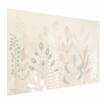 Poster - Pastel-Beige Meadow Artgeist