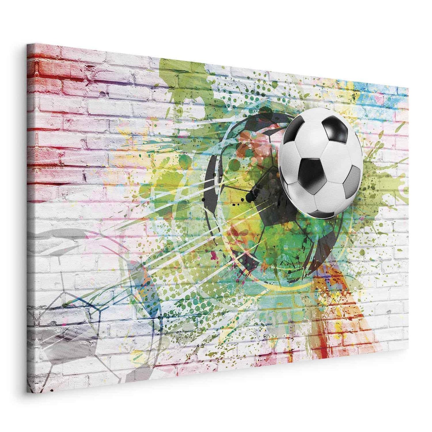 Leinwandbild - Colourful Sport (Football) Artgeist