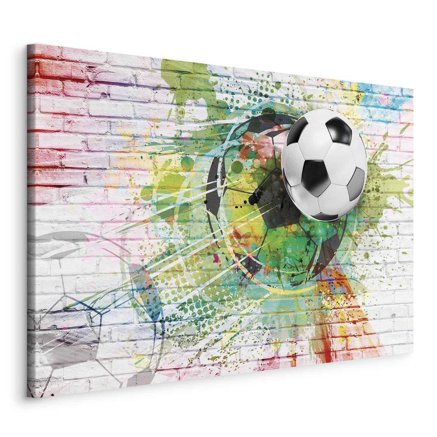 Leinwandbild - Colourful Sport (Football) Artgeist