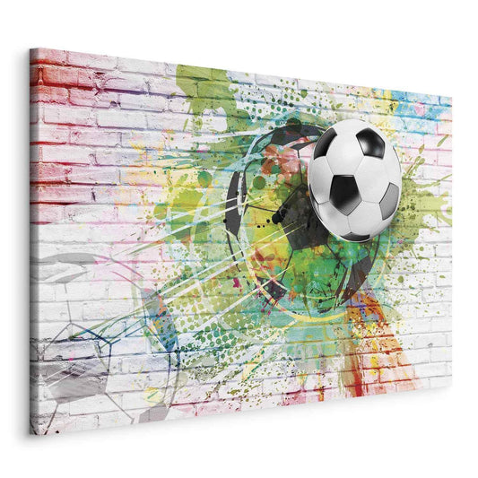 Leinwandbild - Colourful Sport (Football) Artgeist