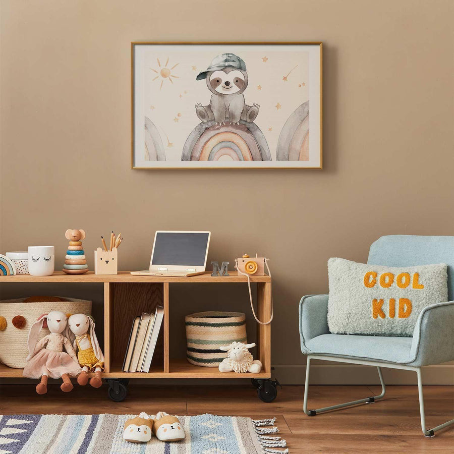 Poster - Little Animal Among Stars and Rainbows Artgeist