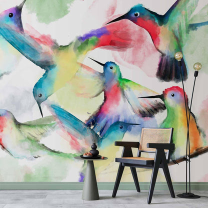 Fototapete - Watercolor Birds Artgeist