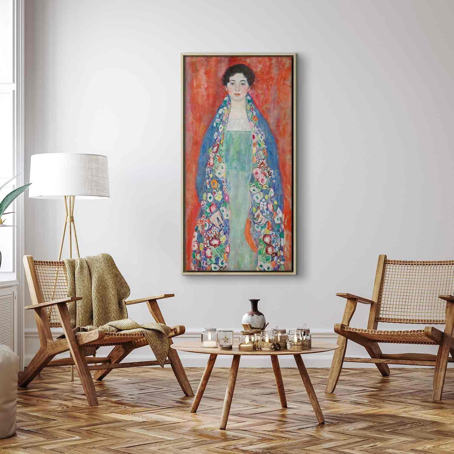 Leinwandbild - Portrait of Fräulein Lieser (Gustav Klimt) Artgeist