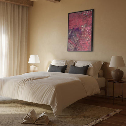 Leinwandbild - Crimson Abstraction (1 Part) Vertical