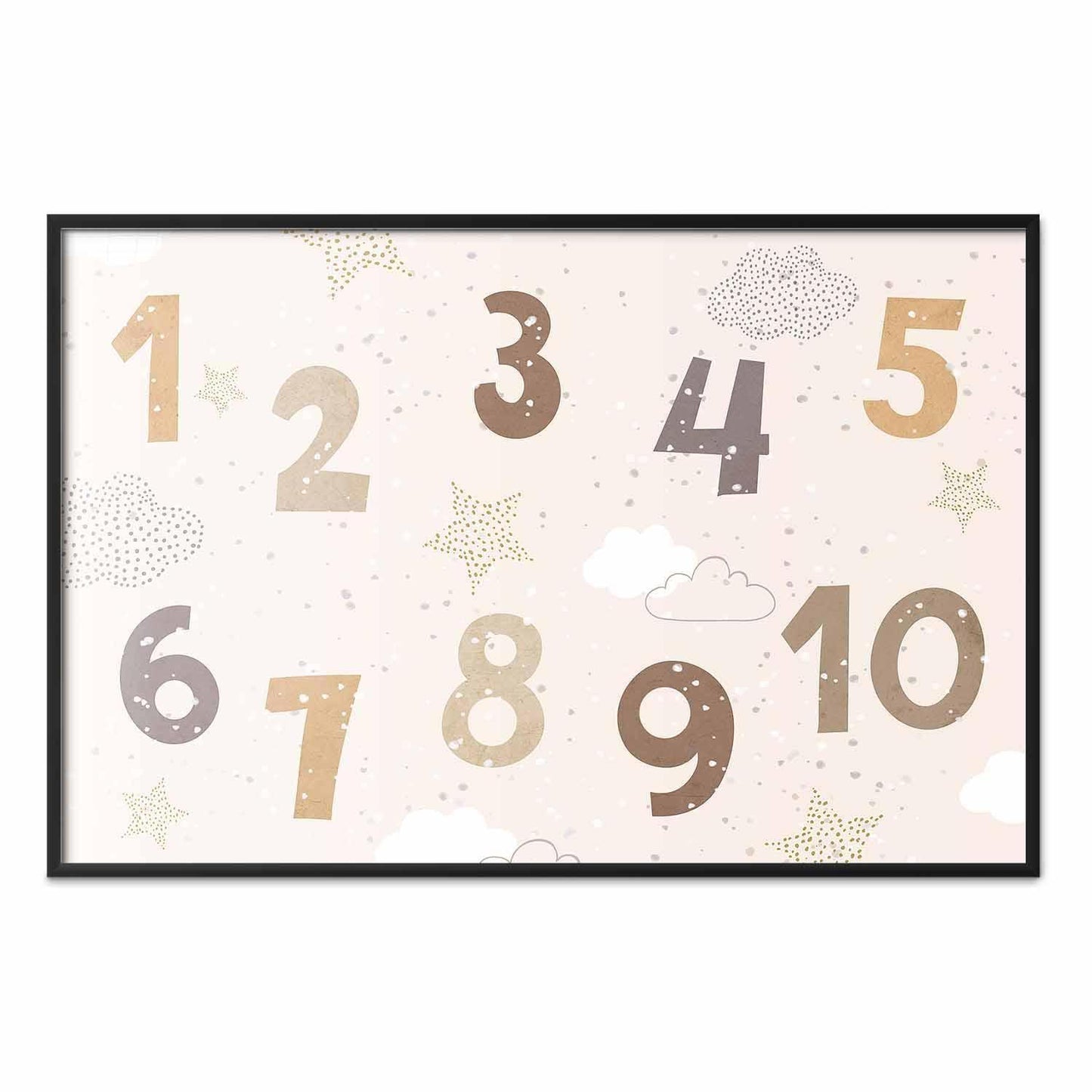Poster - Numbers with Falling Snow