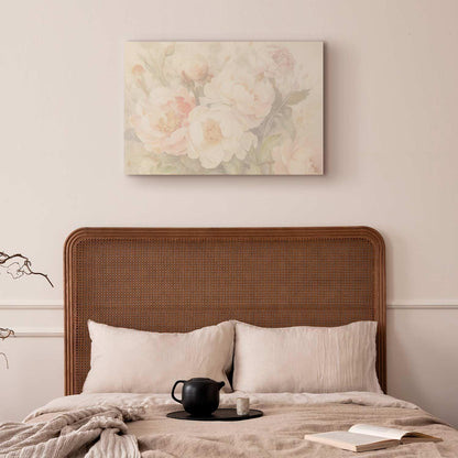 Leinwandbild - Peonies in the mist