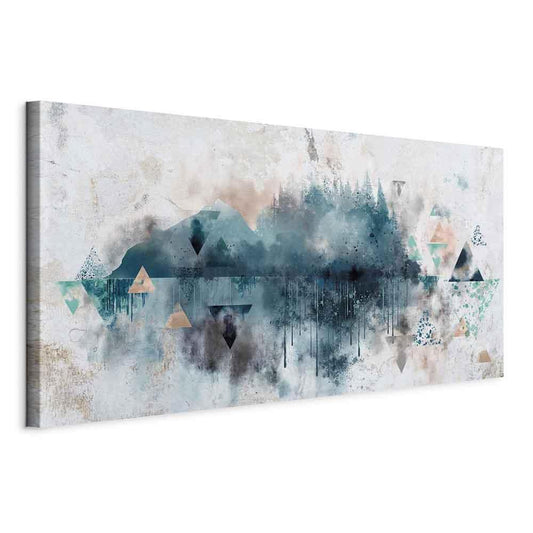 Leinwandbild Geometrische Landschaft – Moderne Wandkunst für stilvolle Räume