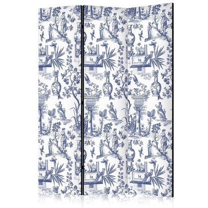 Paravent - Rome and Botany - Blue Pattern with a Greek and Plant Motif Artgeist