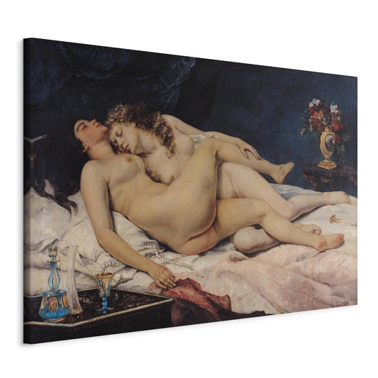 Leinwandbild Paar nach der Liebe in ruhiger Pose