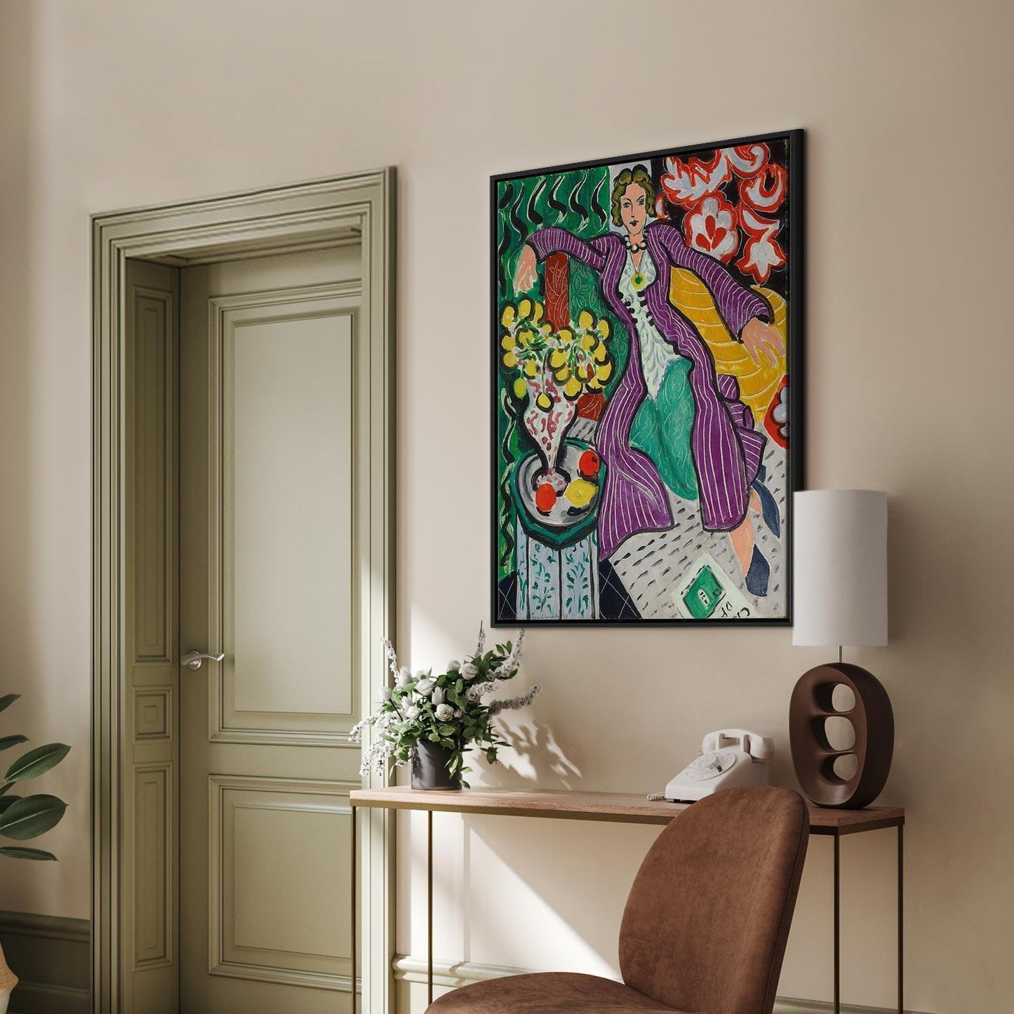 Leinwandbild - Henri Matisse – Woman in a Purple Coat