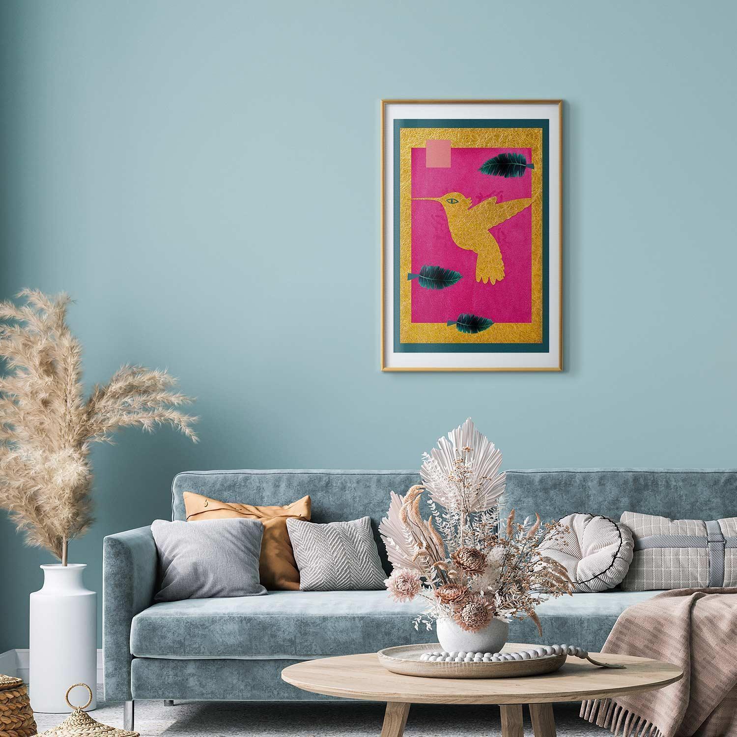 Poster - Golden Hummingbird Artgeist