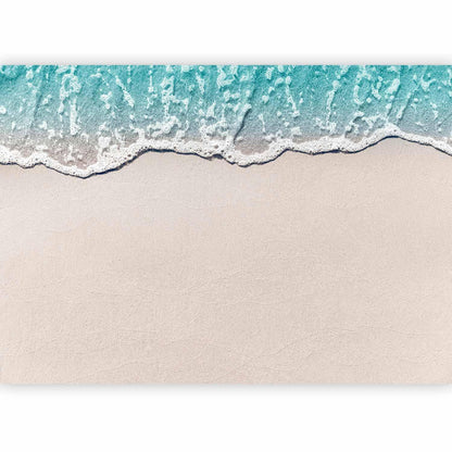 Fototapete Saphirwelle – Elegante Wellen in Blau und Gold für luxuriöse Wandgestaltung