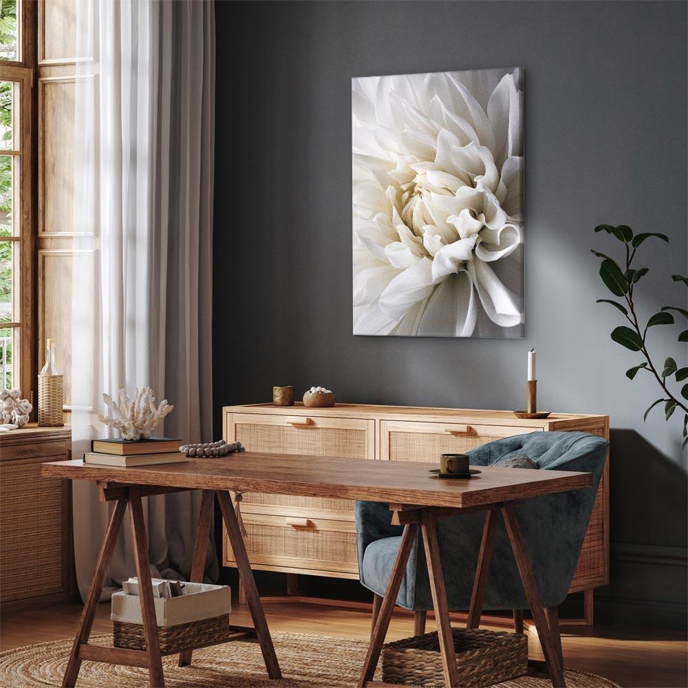 Leinwandbild - White Dahlia