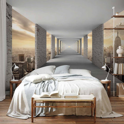 Fototapete 3D Architektur Himmel – Moderne Perspektive mit Tiefeneffekt