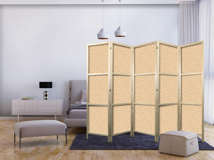 Japanischer Paravent - Tiny Dots - Optimistic Pattern in Peach Colors Artgeist