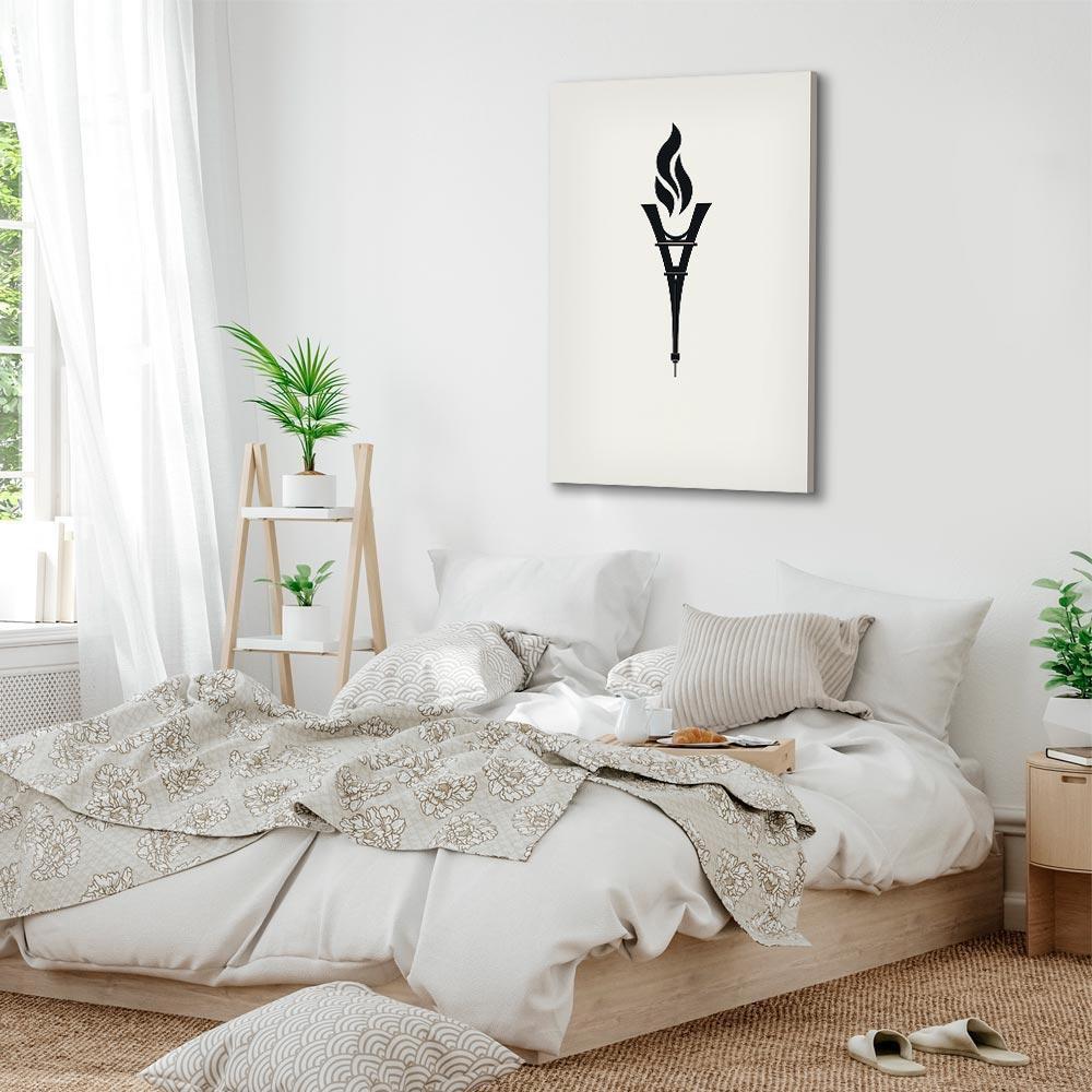 Leinwandbild - Torch Shaped Like an Inverted Eiffel Tower