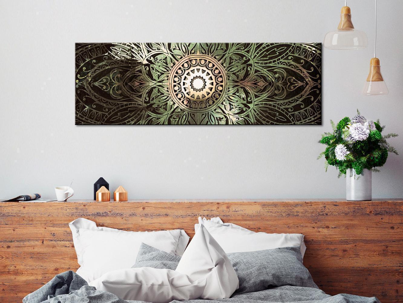 Leinwandbild - Emerald Mandala