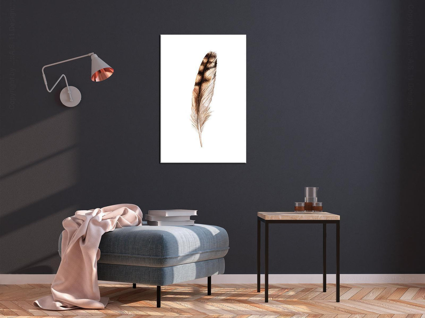 Leinwandbild „Magische Feder – Eleganz in Bewegung“