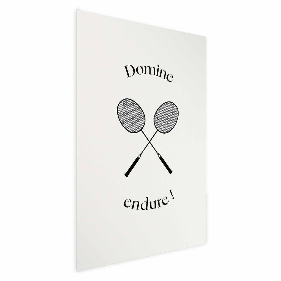 Poster - Summer Games - Badminton Rackets on a White Background Artgeist