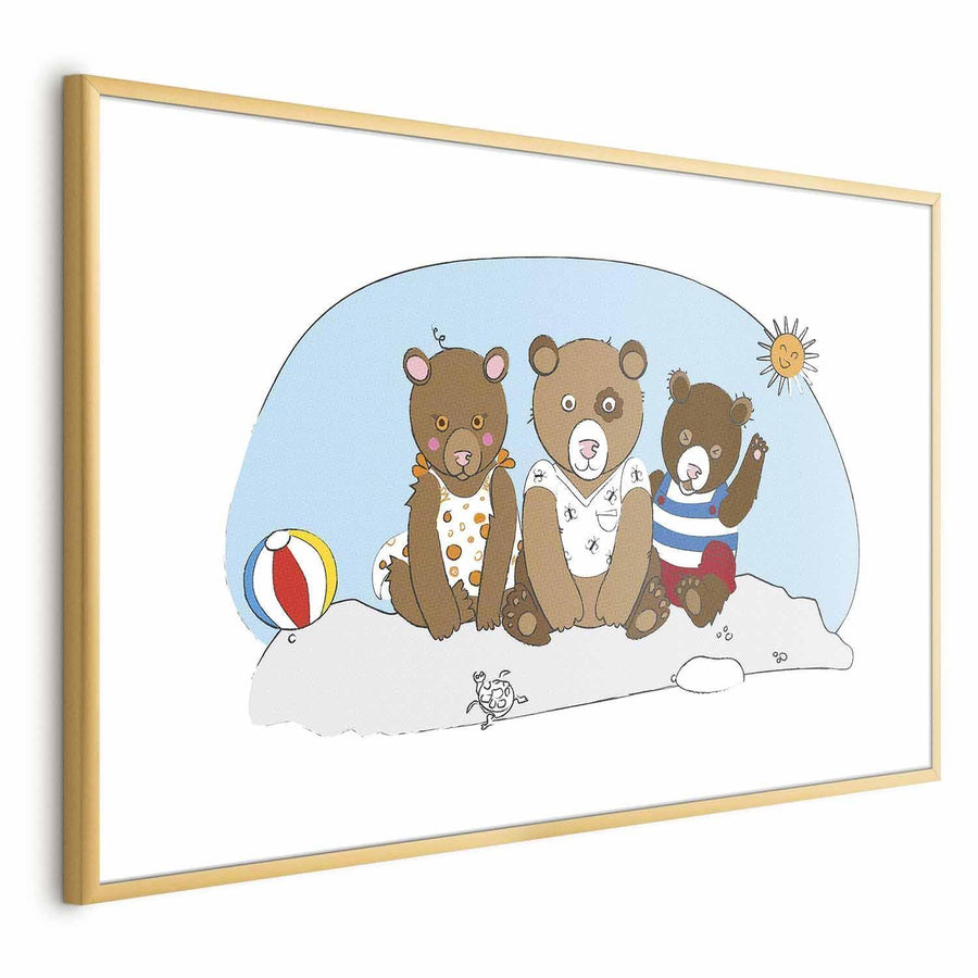 Poster - Bears on the Beach Artgeist