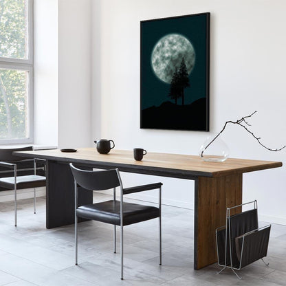 Leinwandbild - Beautiful Full Moon (1 Part) Vertical