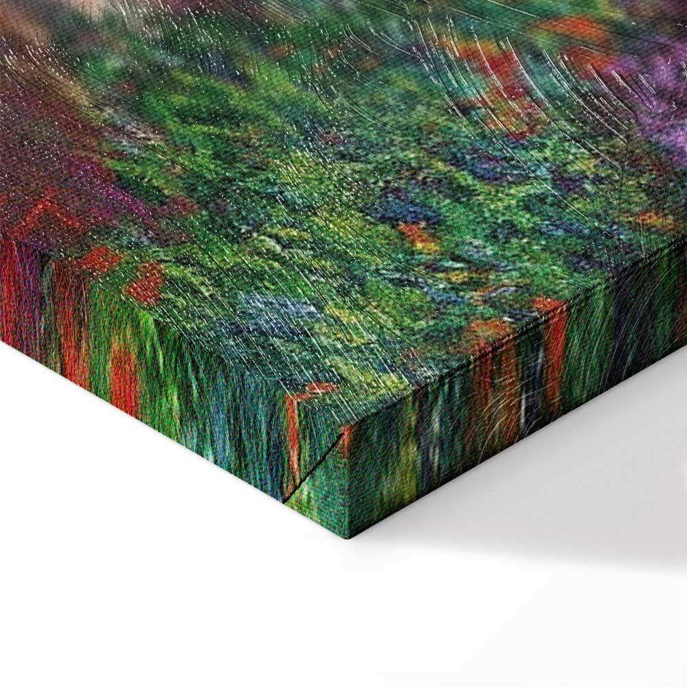 Leinwandbild - Claude Monet – A Pathway in Monet's Garden