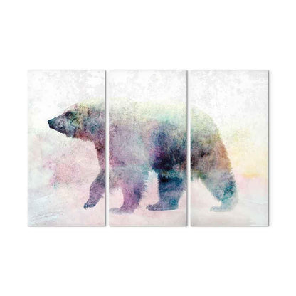 Leinwandbild - Lonely Bear (3 Parts)