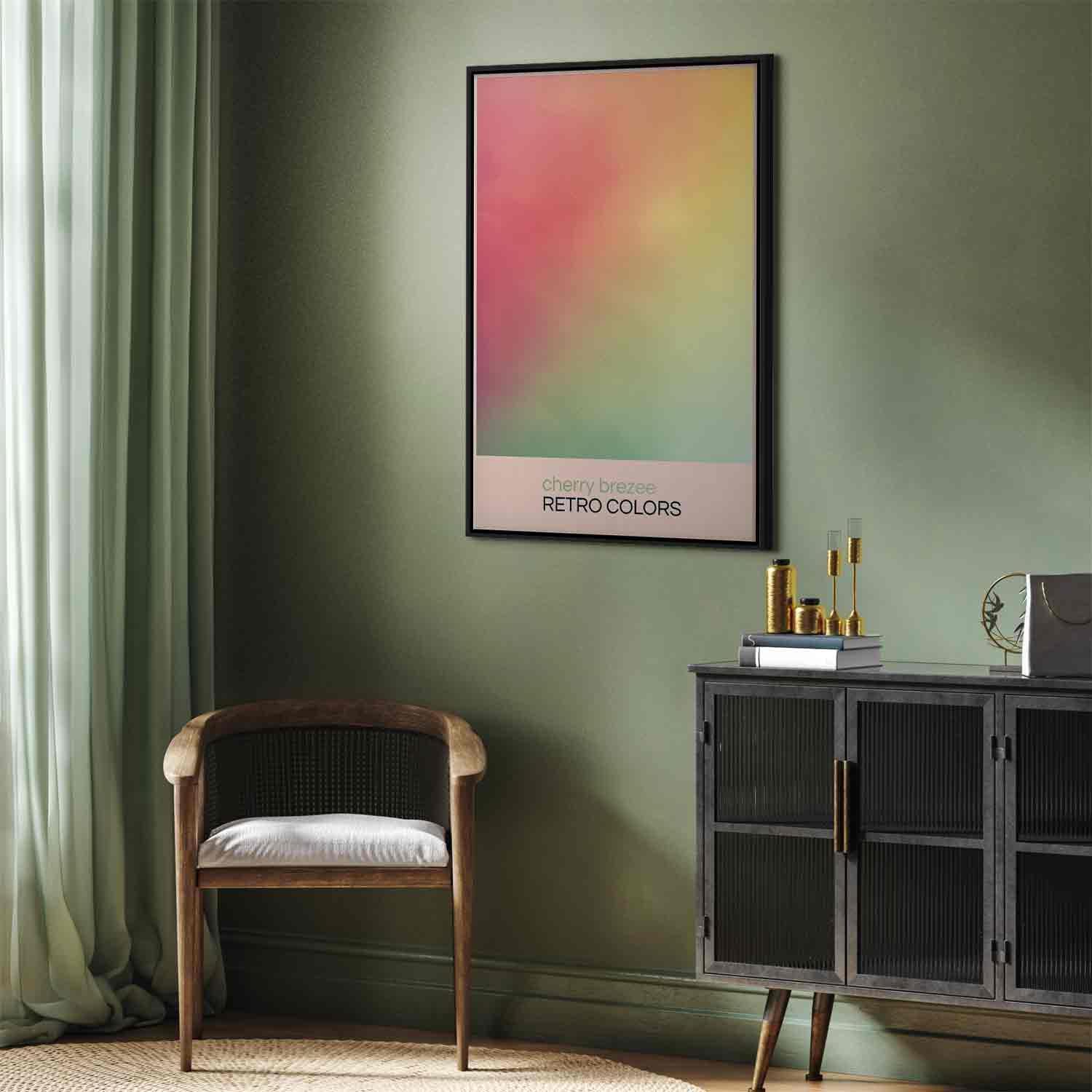 Leinwandbild - Cherry Breeze - Pastel Gradient in Delicate Retro Colors Artgeist