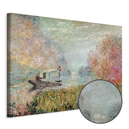 Leinwandbild - Claude Monet – Boat on the Seine