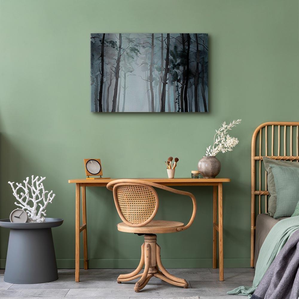 Leinwandbild - Hazy Forest (1 Part) Wide