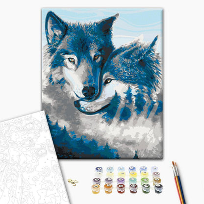 Malen nach Zahlen - Wolves in Love