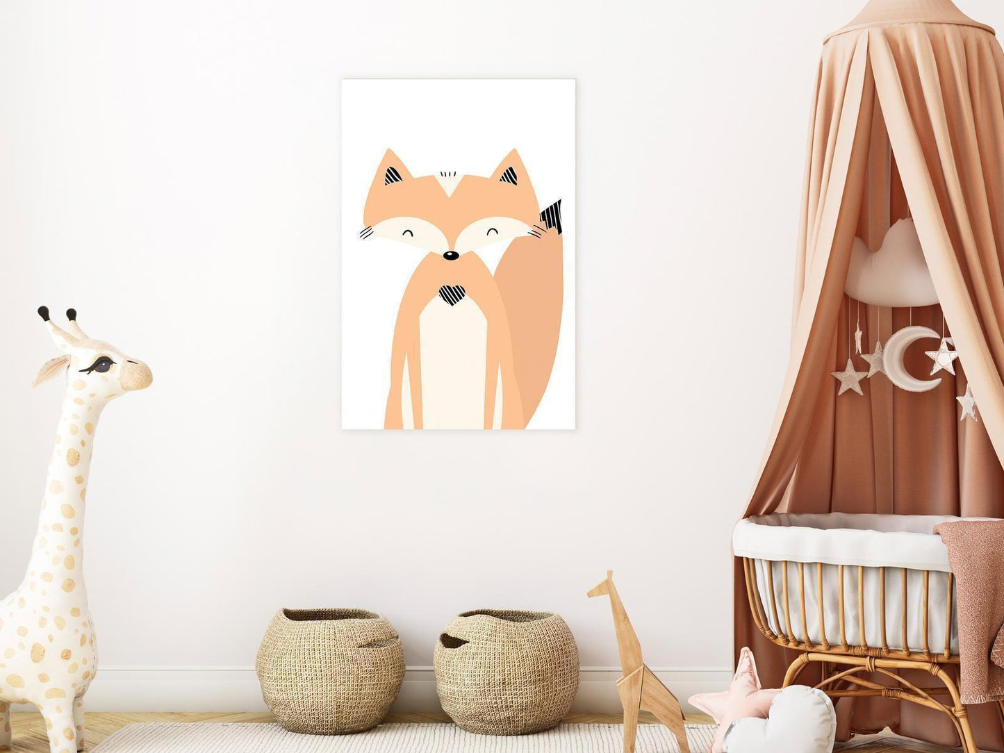Leinwandbild - Happy Fox (1 Part) Vertical Artgeist