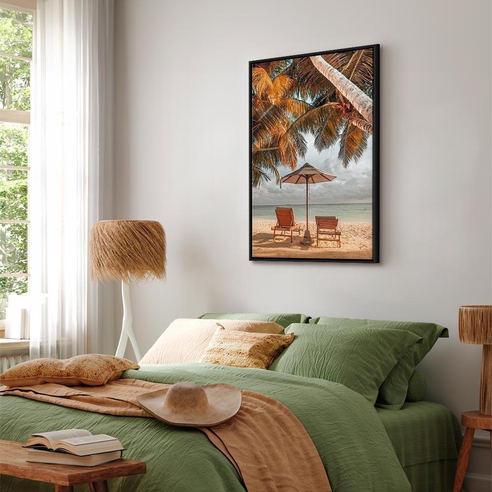 Leinwandbild - Palm Umbrella (1 Part) Vertical