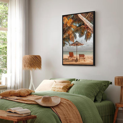 Leinwandbild - Palm Umbrella (1 Part) Vertical