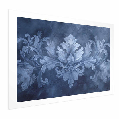 Poster - Blue Ornament in Cool Shades Artgeist