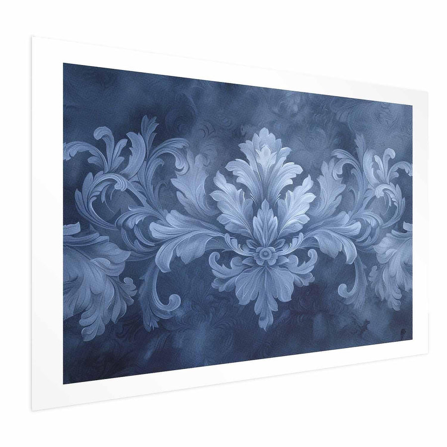 Poster - Blue Ornament in Cool Shades Artgeist
